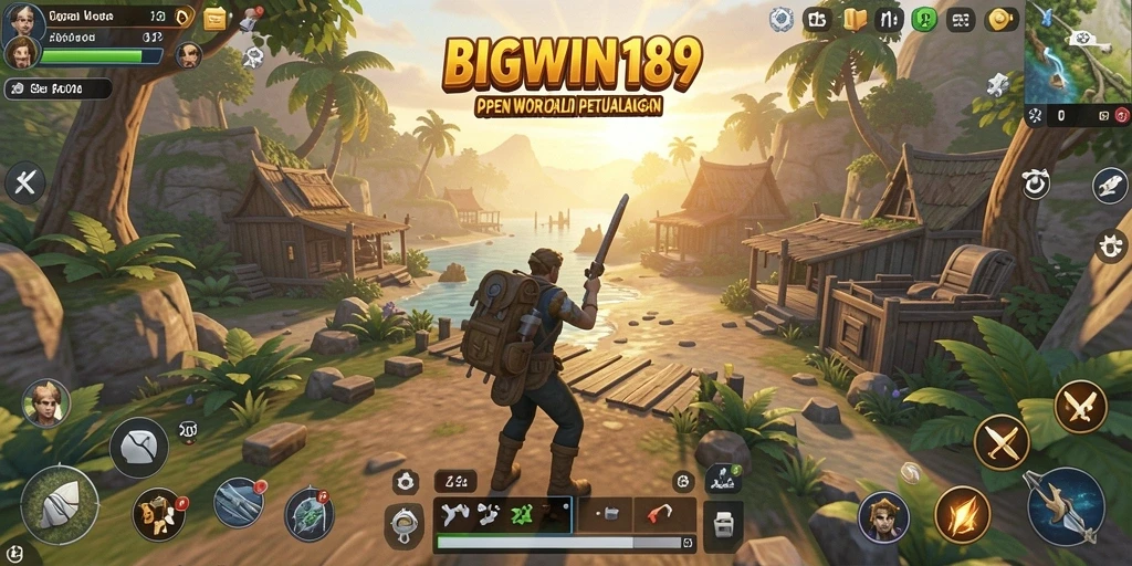 Screenshot gameplay BIGWIN189 yang menampilkan petualangan Open World.