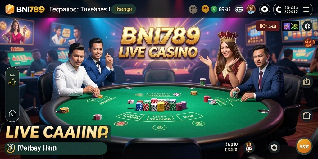 Tampilan gameplay Live Casino yang seru dan interaktif di BNI789.