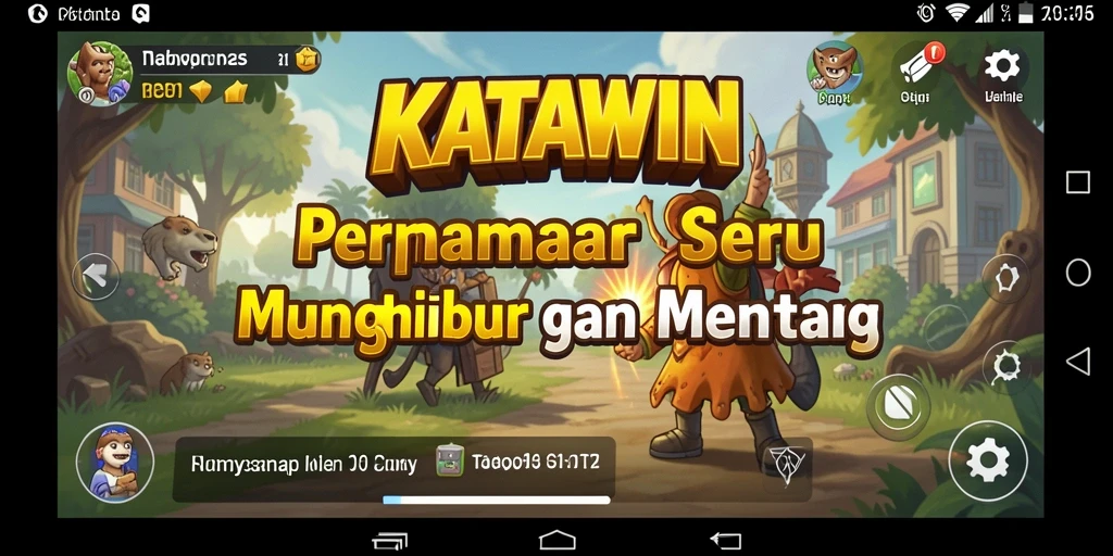 Screenshot KATAWIN menampilkan gameplay yang seru dan menantang.