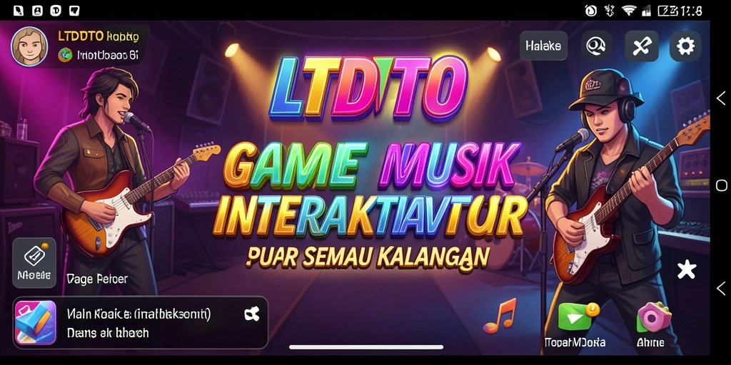 Screenshot LTDTOTO menampilkan pemain yang menikmati gameplay musik interaktif.