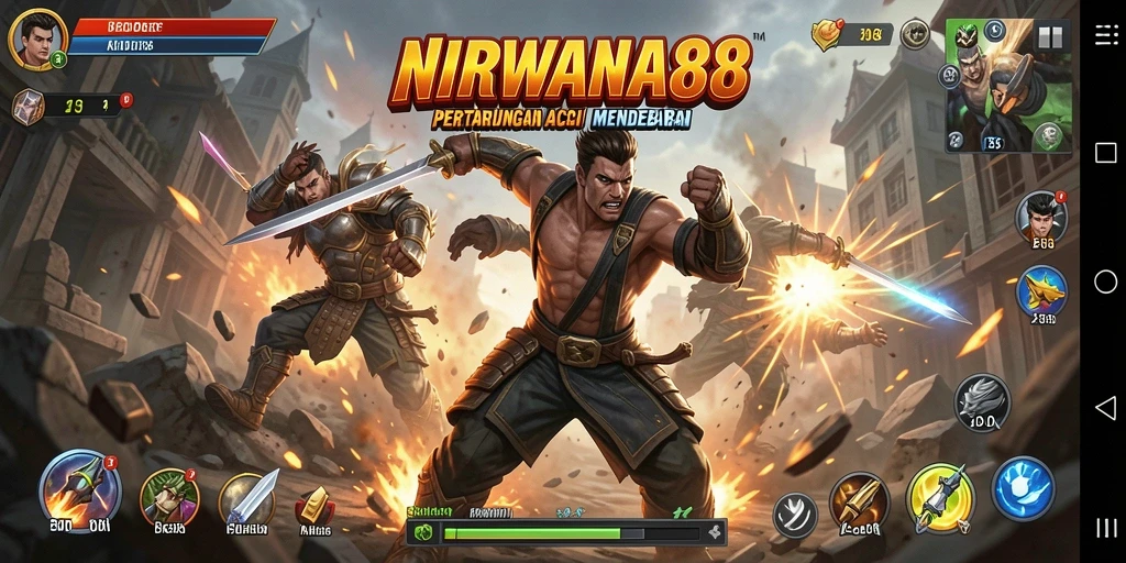Screenshot gameplay NIRWANA88 dengan aksi mendebarkan.
