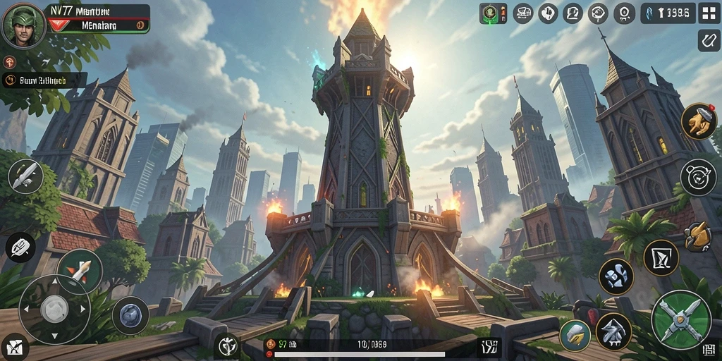 Gameplay NV77 yang menarik dalam genre Tower Defense.