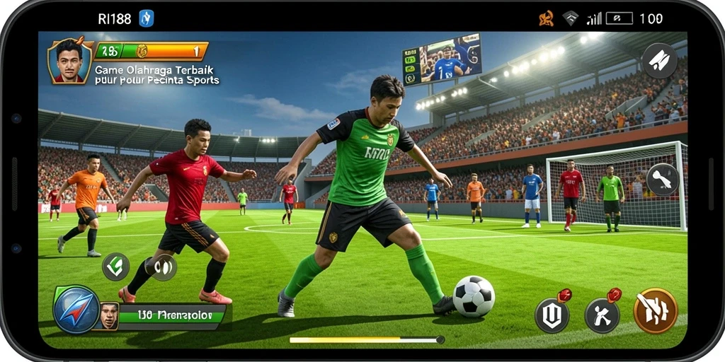 Tampilan gameplay RI188 yang menarik dan interaktif di lapangan.