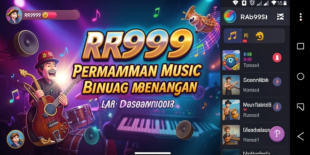Tampilan gameplay RR999 yang seru dengan berbagai pilihan lagu.