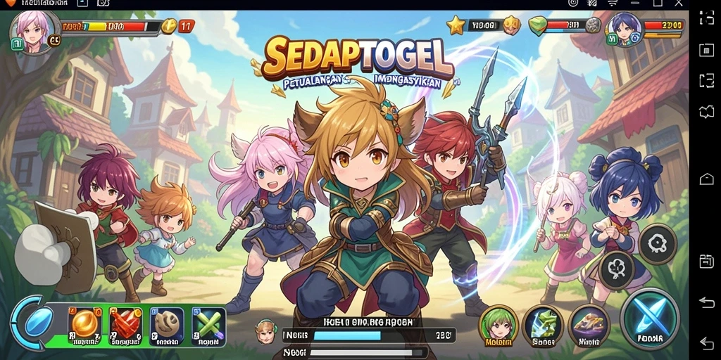 Tampilan gameplay menarik dari SEDAPTOGEL dengan karakter Anime.