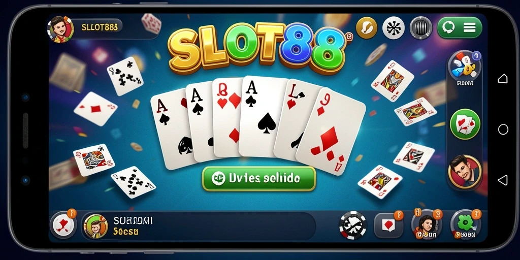 Tampilan gameplay menarik di SLOT88 dengan pemain yang bersaing di meja Domino.