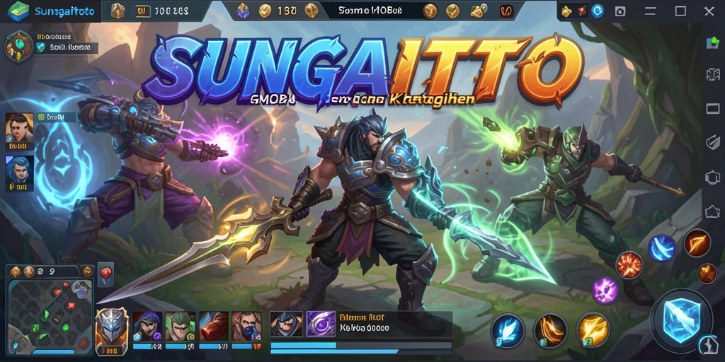 Menampilkan aksi seru dalam permainan MOBA SUNGAITOTO.