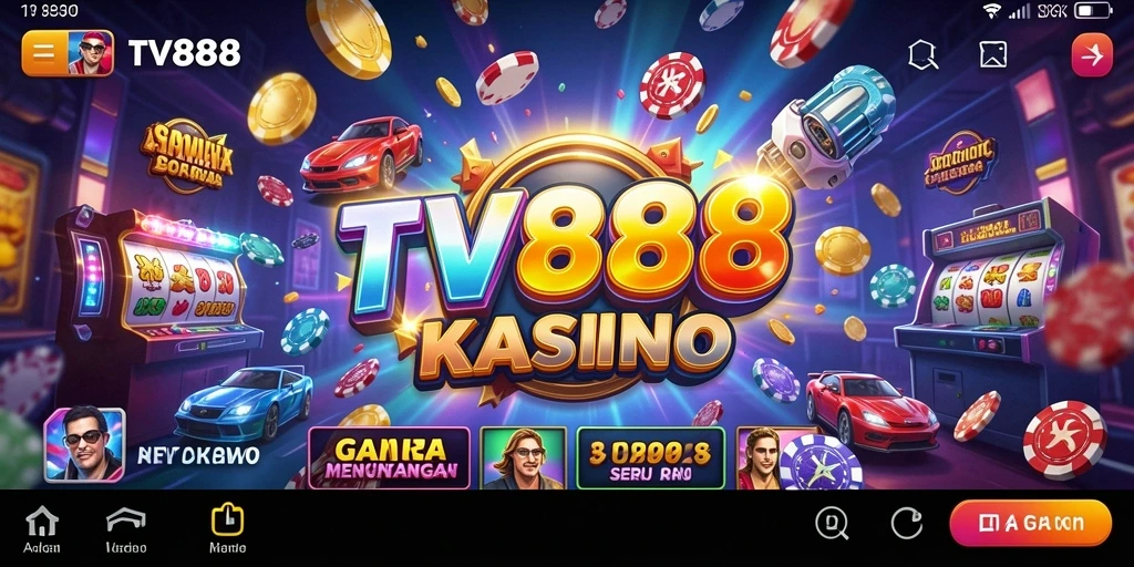 Screenshot gameplay TV888 menampilkan keseruan permainan Kasino yang mendebarkan.