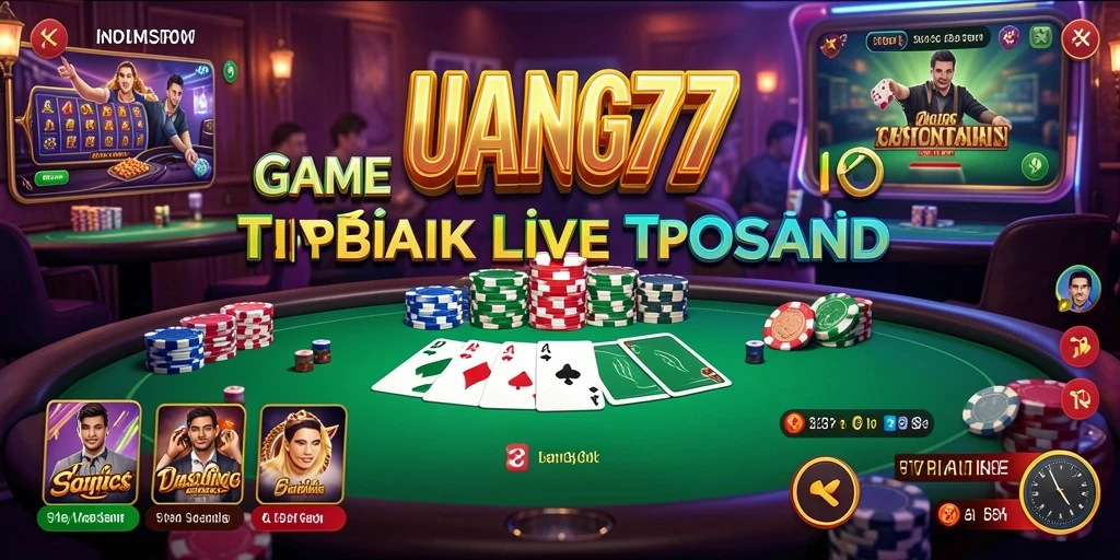 Tampilan langsung permainan casino di UANG77 yang mengasyikkan.